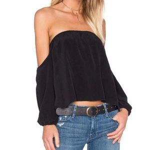 Merritt Charles Dunn Silk Blouse in Black Size XS